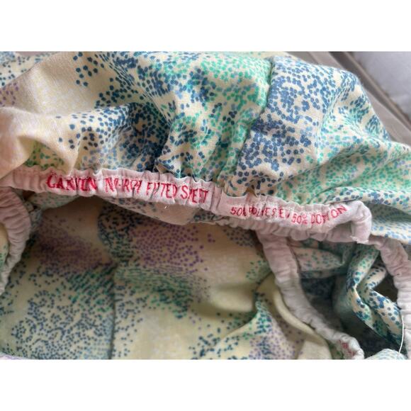 Cannon Monticello Enchanted Forest Full Double Bed Flat Fitted Sheets 1970s - Picture 9 of 9